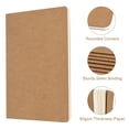 thumbnail image 4 of Cuadernos ZCZN A5, paquete de 24, kraft, rayados, 60 páginas, 4 of 7