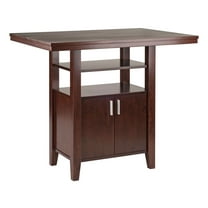 High Table with Cabinet; Walnut