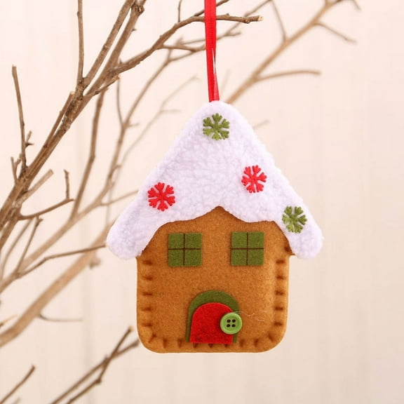 Gcvizuso Christmas Lights, String Lights, Christmas Tree Pendants Wooden Colored Small Pendants Christmas Tree Ornaments