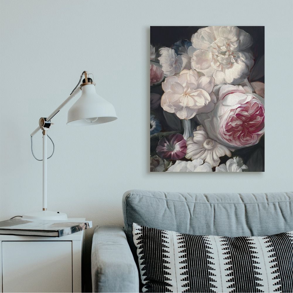 Stupell Industries Blushing Floral Petals Enchanting Pink White Flowers Canvas Wall Art by Ziwei Li