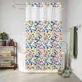 thumbnail image 6 of No Hook Shower Curtain, Colorful Polka Dot Shower Curtains for Bathroom with See Through Top Window, Rainbow Polka Dots Watercolor Waterproof & Washable Bath Curtain Small Stall 36"x78", 6 of 9