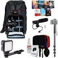 thumbnail image 2 of Deco Gear Pro Mobile Video Elite Bundle Including Sling Photography Backpack +Condenser Microphone + Videography LED Light + Monopod Stabilizer & Accessories Kit, 2 of 4