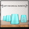 thumbnail image 6 of Artland Soho Optic 14.5 fl oz Retro Blue Vintage Double Old Fashioned Glasses, Set of 4, 6 of 7