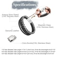 thumbnail image 2 of Speroto Mens Bracelets,Leather and Steel Bracelets, Chain Bracelets with Magnetic Clasp,Steel Bracelets for Men, 2 of 6