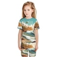 thumbnail image 5 of Balery Coastal Palm Beach Conjunto de Pijama Infantil de Manga Corta con Estampado – Ropa de Dormir de Algodón Suave-4X-Large, 5 of 5