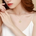 thumbnail image 3 of Natural Diamond Heart Necklace for Women,14K Yellow Gold Plated 925 Sterling Silver Irish Trinity Knot Celtic Pendant Necklaces Mother's Day Birthday Gifts for Mom Wife 18"+2", 3 of 8
