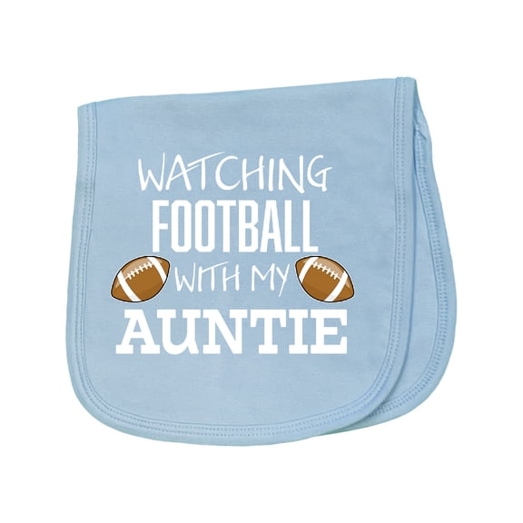 Inktastic Watching Football with My Auntie Baby Burp Cloth