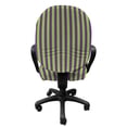 thumbnail image 3 of Pop Art Office Chair Slipcover, Vintage Retro 50s Style Bold Stripes Vibrant Unusual Colors Image, Protective Stretch Decorative Fabric Cover, Standard Size, Royal Blue Lime Green, by Ambesonne, 3 of 5
