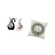 thumbnail image 5 of Elegante escultura de cisne de cerámica y funda de almohada navideña para decoración del hogar, estante, sofá, oficina, aniversarios y fiestas., 5 of 8