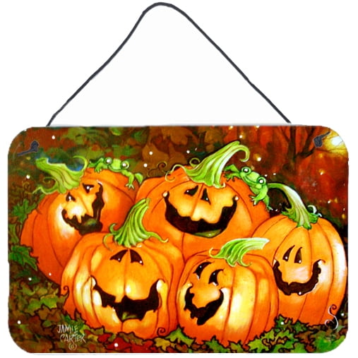 Carolines Treasures PJC1071DS812 Such a Glowing Personality Pumpkin Halloween Wall or Door Hanging Prints  8x12