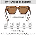 thumbnail image 3 of Gafas de Sol Polarizadas UV400 HAOLOTA para Colocar Sobre Anteojos para Mujer y Hombre, 3 of 6
