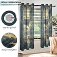 thumbnail image 3 of Yayeee Window Curtains Light Filtering 63"x42" Grommet Panel Pair Home Living Room Decor, Whale and Moon, 3 of 7