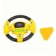 thumbnail image 1 of Volante de juguete de conducción simulada, divertido volante para bebé, juguete educativo, negro y amarillo, 1 of 15