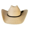 thumbnail image 2 of Justin Bent Rail Buckhorn Palm Leaf Cowboy Hat -  7 3/8, 2 of 4