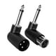 thumbnail image 2 of 3 pin xlr macho femenino a 1/4 "/6.35 mm Adaptador de ángulo enchufe y reproduce un convertidor resistente ligero profesional para mezcladores de, 2 of 9
