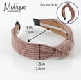 thumbnail image 5 of Motique Accessories Soft Textured Knitted Headband Turban Knot Headband - Tan, 5 of 5
