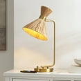thumbnail image 5 of SAFAVIEH Sohma 23" Coastal Iron Table Lamp with Light Brown Shade, 5 of 6