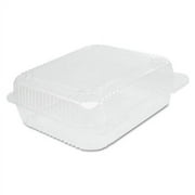 Dart C51UT1 StayLock 7.8 in. x 8.3 in. x 3 in. Hinged Lid Containers - Clear (2-Bag/Carton 125-Piece/Bag)