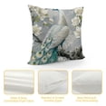 thumbnail image 4 of Orinice Peacock Flowers Tree Graphic Decorative Cushion Throw Pillow Cover Spring Aesthetic Decorative 1PC 12x12in, 4 of 5