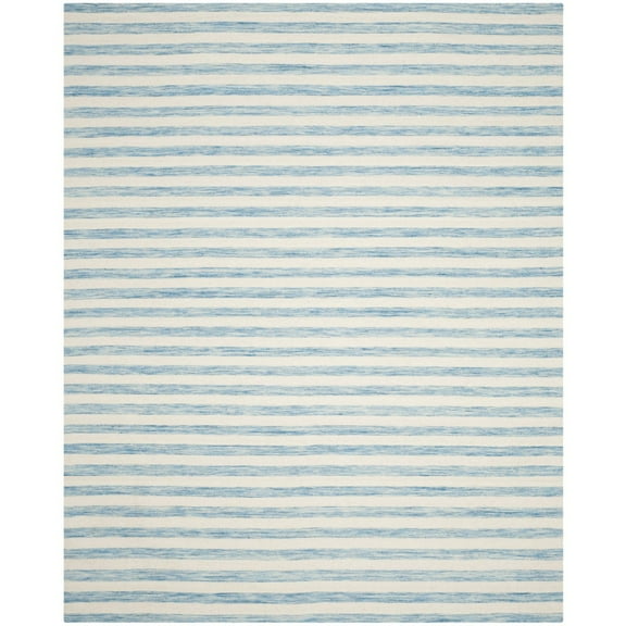 SAFAVIEH Dhurries Joetta Geometric Area Rug, Aqua/Ivory, 8' x 10'