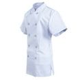 thumbnail image 2 of Women's Chef Coat Short Sleeve Chef Shirt Cook Coat Barista Baker Uniform Restaurant Clothes Barista Shirt, 2 of 3