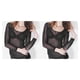 thumbnail image 4 of Camiseta básica de mujer Minnieouse de manga larga negra transparente S 2Conjunto, 4 of 6