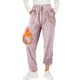 thumbnail image 2 of Pantalones de dormir de terciopelo coral grueso para mujer - Pantalones acolchados de talla grande para el invierno, cintura elástica - Poliéster, 2 of 4