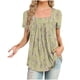 thumbnail image 1 of Blusas de Manga Corta para las Mujeres, Blusa de Camiseta Suelta Casual Hecha de Tela Cómoda para Todo el Uso Diario de Temporada, Blusas para las Mujeres Casual, 1 of 3