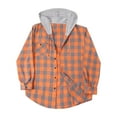 thumbnail image 4 of Kukoosong Men's Warm Sherpa Lined Fleece Plaid Flannel Shirt Jacket Button-Down Hoodies, 4 of 6