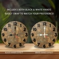 thumbnail image 2 of Vintage Wall Clock with Metal Numbers 10-Inch Silent Wooden Wall Clock, Battery Operated (AA Batteries Not Included), Artistic Home Decor, 2 of 8