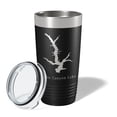 thumbnail image 2 of Apple Canyon Lake Map Tumbler Travel Mug Insulated Laser Engraved Coffee Cup Illinois 20 oz Black, 2 of 5