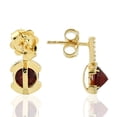 thumbnail image 3 of Stud Earrings Prong Set Garnet Gemstone 925 Sterling Silver Handmade Jewelry, 3 of 3