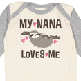 thumbnail image 4 of Inktastic My Nana Loves Me Sloth Girls Long Sleeve Baby Bodysuit, 4 of 5
