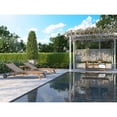 thumbnail image 3 of Perrin Teak Outdoor Reclining Chaise Lounger in Taupe with Wheels, 3 of 6