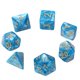 thumbnail image 4 of Juego de mesa poliédrico, dados de números digitales para DND, TRPG, RPG, D20, D12, D10, D8, D6, D4, juego de 7 piezas, Color azul y dorado, 4 of 4