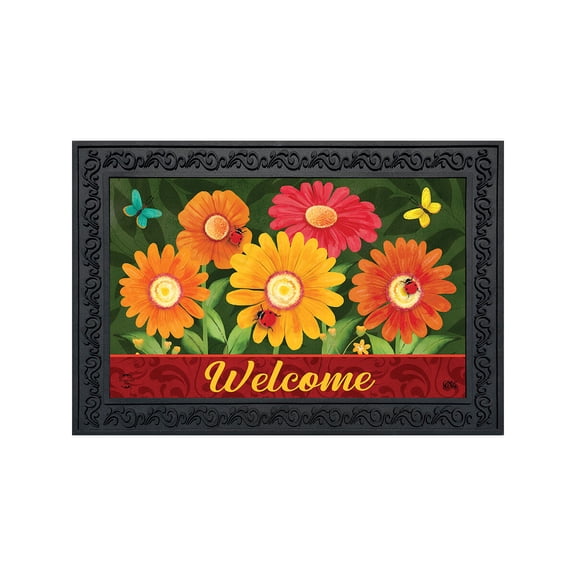 Briarwood Lane Spring Doormat 30x18 Indoor Outdoor Colorful Daisies For Spring Doormat