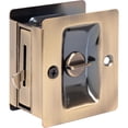 thumbnail image 3 of Stone Harbor Hardware Premium Square Pocket Door Lock, Privacy Function, Antique Brass, 3 of 5