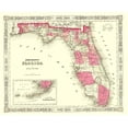 thumbnail image 2 of Johnson 14x12 White Modern Wood Framed Museum Art Print Titled - Florida - Johnson 1863, 2 of 4