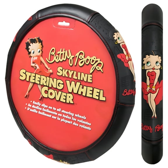 Plasticolor Betty Boop Skyline Steering Wheel Cover