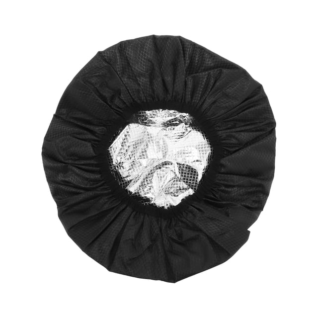 Ganga Única 1 Pc Gorro de Ducha Portátil para Baño Hotel Vacaciones Viaje de Negocios Satén EVA Negro