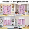 thumbnail image 5 of Spring Floral Kitchen Curtains Window Panels, Summer Botanical Purple Pink Flower Insulated Window Treatment Curtain, Grommet Curtains for Bedroom/Living Room/Bathroom, 2 Piece 52"Wx72"L, 5 of 8