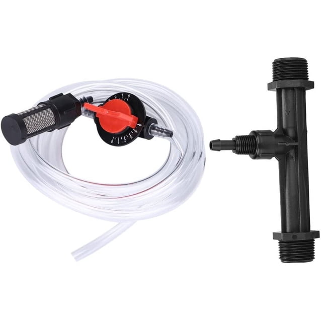 Kit de riego, inyector de fertilizante para riego, kit de dispositivo de riego para jardín, inyector de fertilizante G3/4 + tubo de agua + interruptor + filtro