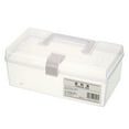 thumbnail image 2 of Opvise Portable Multi Use Clear Latch Lock Polypropylene Indoor Storage Box, White Large, 2 of 8