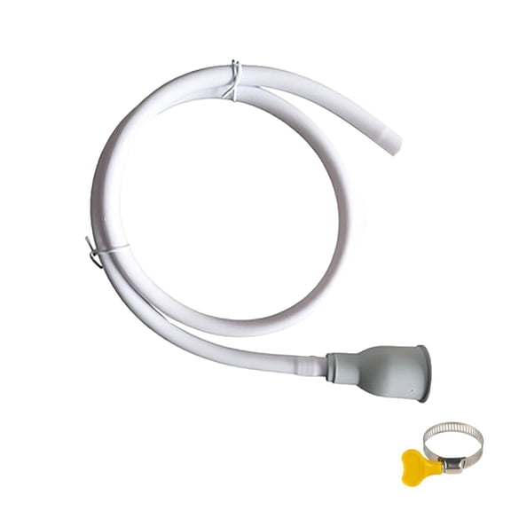 Faucet Connection Hose with Clamp Universal Plumbing Fittings Stainless Steel Brass Components for Kitchen Sink Bathroom Water Pipe Extension Repair Easy Install Durable White 300CM