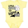 thumbnail image 3 of Inktastic Little Sister and Biggest Baseball Fan Girls Baby Bodysuit, 3 of 5