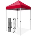 thumbnail image 4 of INTER HUT 5x5 Outdoor Pop up Canopy Gazebo, Instant Easy Set up Outdoor Canopy Commercial Fair Shelter, Red, 4 of 9
