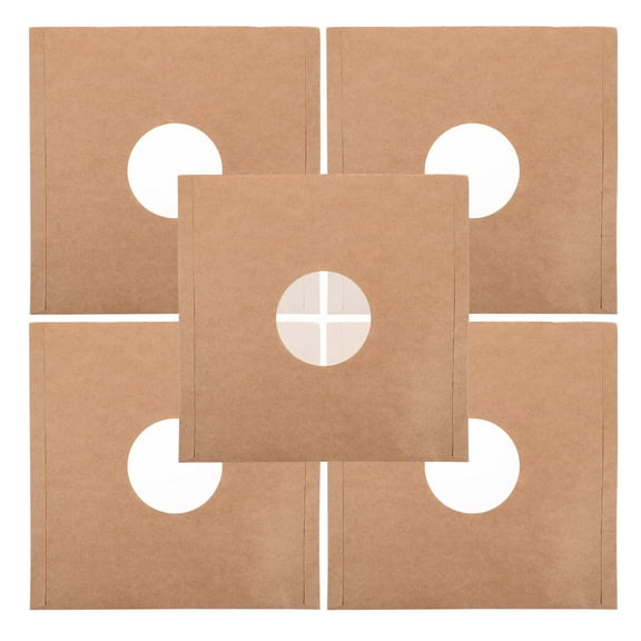 Hemoton 5pcs Inner Sleeves for Record Storage Anti-Static 12 Inch Protective Jackets with Center Film Album Protector Sleeves for Record Collectors