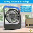 thumbnail image 4 of Ventilador con pilas Gazeled para acampar con temporizador, 3 velocidades, color azul, 4 of 7