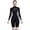Women/Black, variant on GKV Men’s & Women’s 1.5mm Neoprene Thermal One-Piece Long Sleeve Short Leg Wetsuit – Sun Protection & Cold Resistant Couple Set for Snorkeling & Surfing