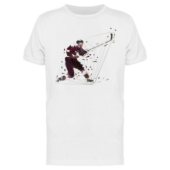 Ice Hockey Player Shooting Puck T-Shirt Men -Image by Shutterstock, Male Large